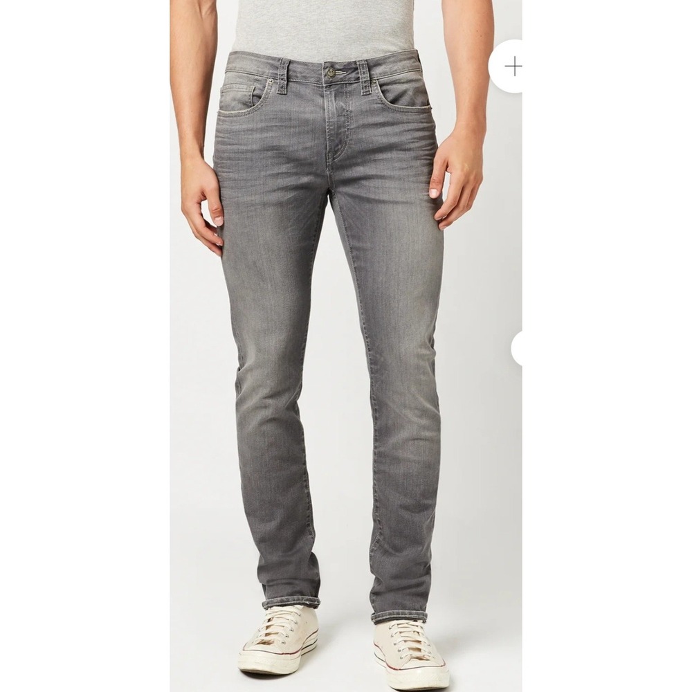 Buffalo Jeans David Bitton Mens Gray WashSize 36x32 Straight Six Stretch Denim